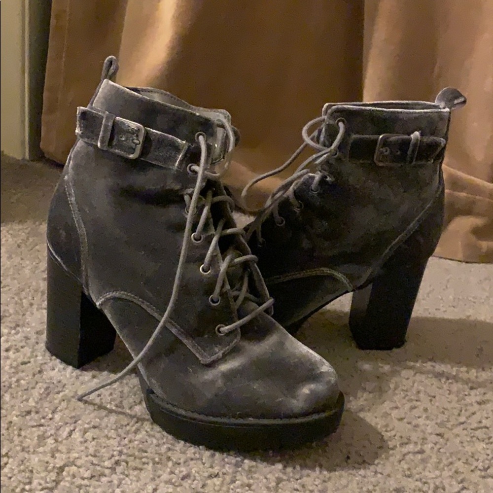 Madden Girl velvet booties